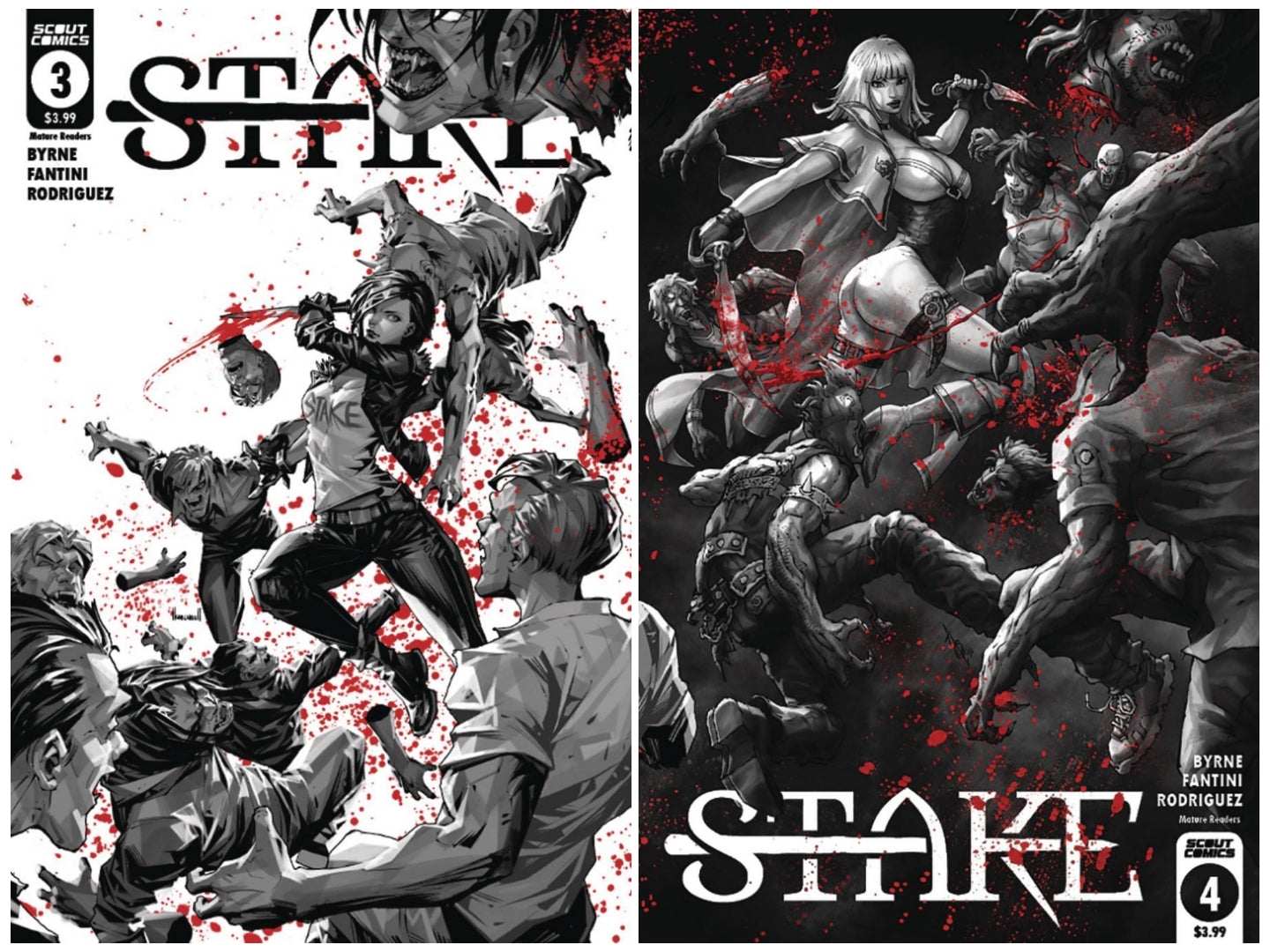 STAKE #3 KAEL NGU & #4 ALAN QUAH 10 COPY UNLOCKED CVR B CONNECTING COVER SET comic book SCOUT COMICS   