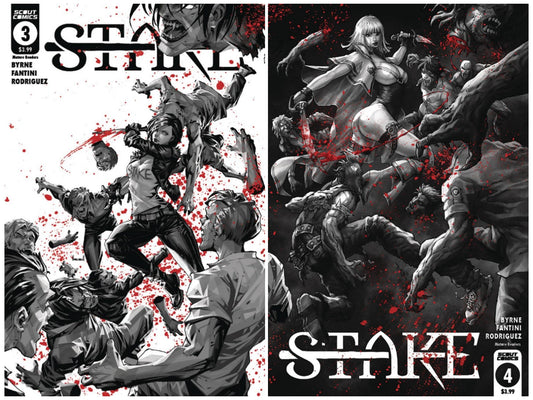 STAKE #3 KAEL NGU & #4 ALAN QUAH 10 COPY UNLOCKED CVR B CONNECTING COVER SET comic book SCOUT COMICS   