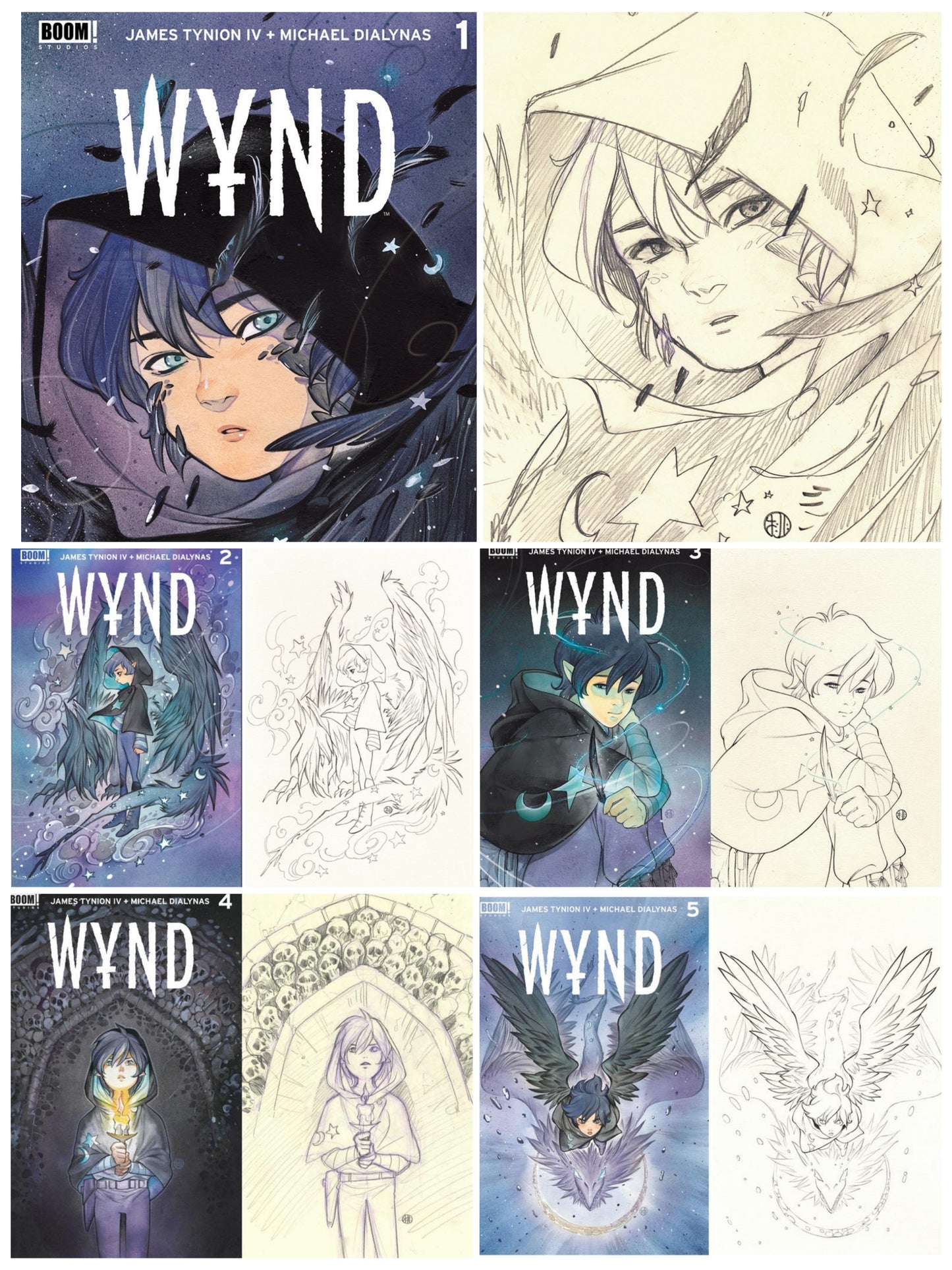 WYND #1-#5 SSCO PEACH MOMOKO TRADE DRESS & PENCIL VARIANT SET comic book BOOM! STUDIOS   