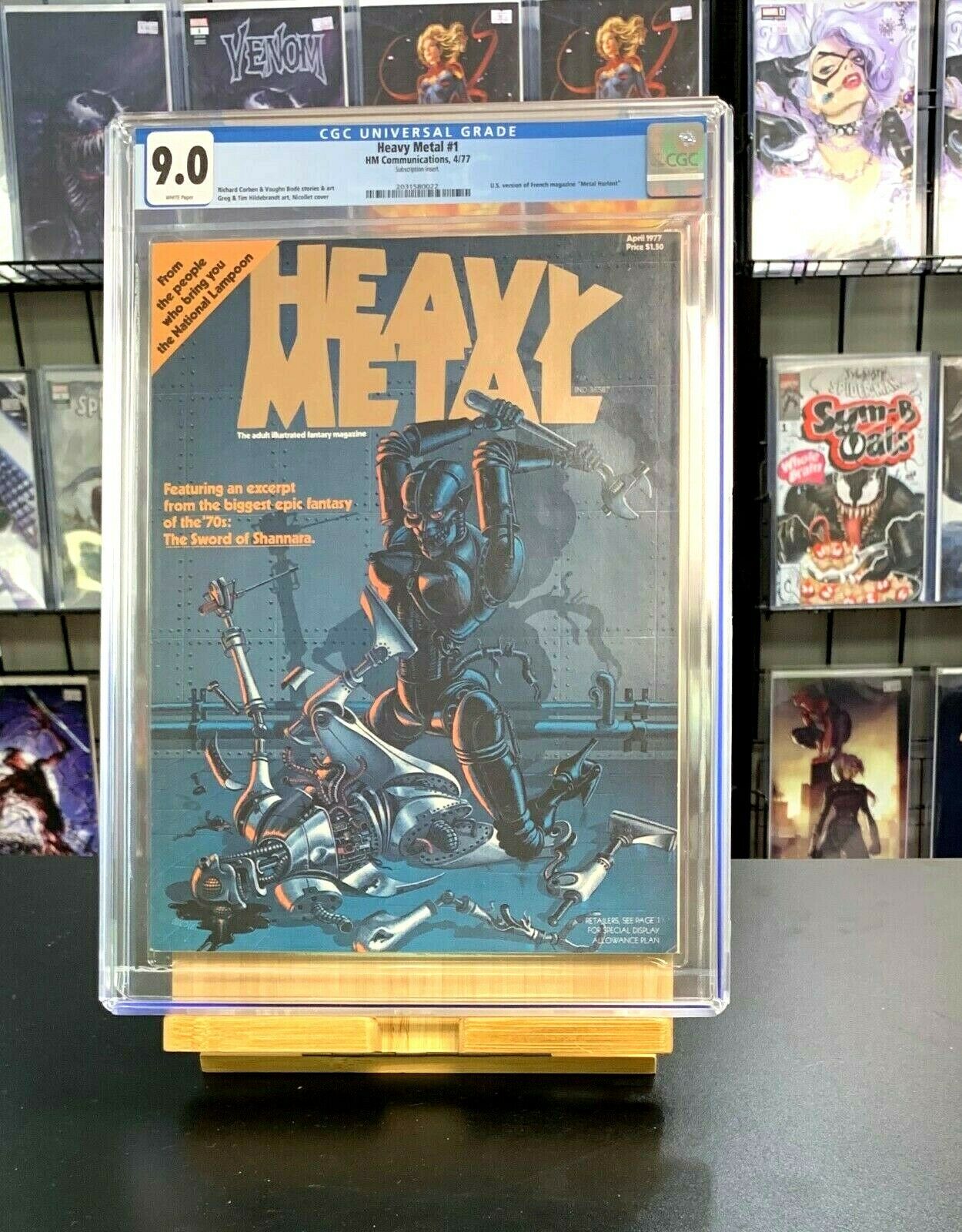 9.0 CGC Heavy Metal #1 HM Communications Subscription Insert 1977
