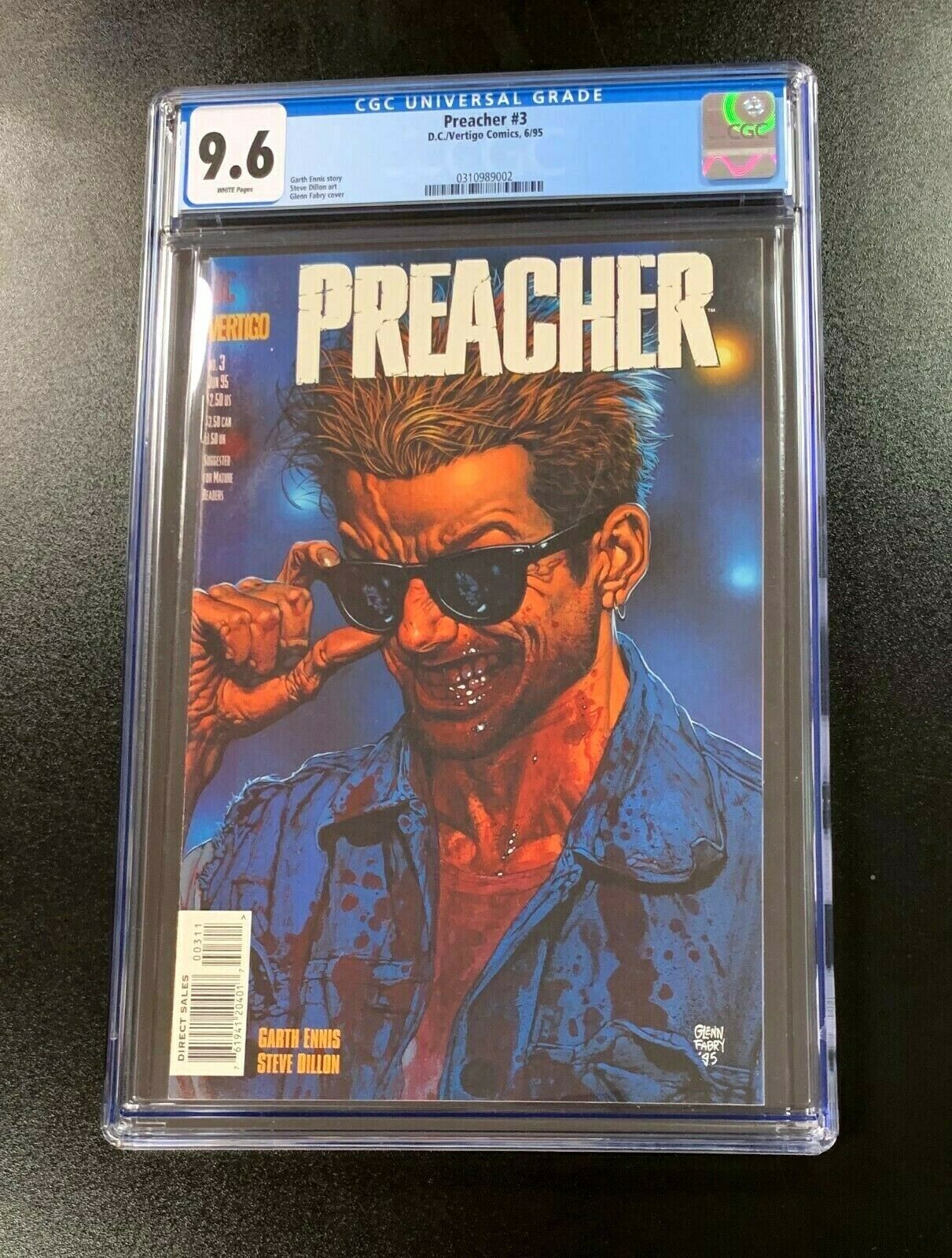 9.6 CGC Preacher #3 DC Vertigo Comics 1995 [0310989002]