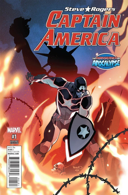 CAPTAIN AMERICA STEVE ROGERS #1 RENAUD HORSEMEN APOCALYPSE VARIANT 2016 Captain America MARVEL COMICS   