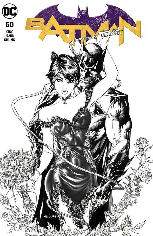 BATMAN #50 EBAS BASALDUA B&W VARIANT 2018 Batman MARVEL COMICS