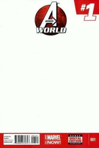 AVENGERS WORLD #1 BLANK VARIANT 2014 Avengers MARVEL COMICS   