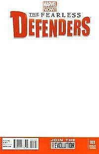 FEARLESS DEFENDERS #1 BLANK VARIANT 2013