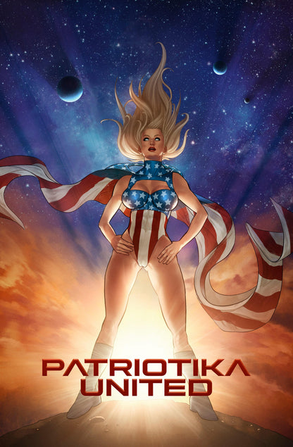 PATRIOTIKA UNITED #1 SSCO CM GASTON HOMAGE VARIANT Patriotika MOUNT OLYMPUS TRADE DRESS CLOTHED  