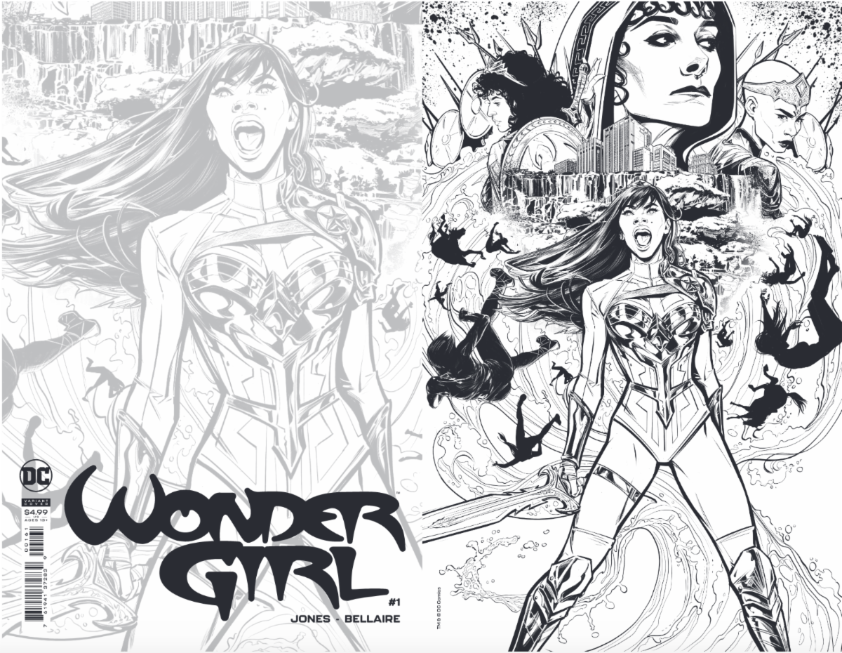 WONDER GIRL #1 1:50 JOELLE JONES B&W VARIANT Wonder Girl DC COMICS   