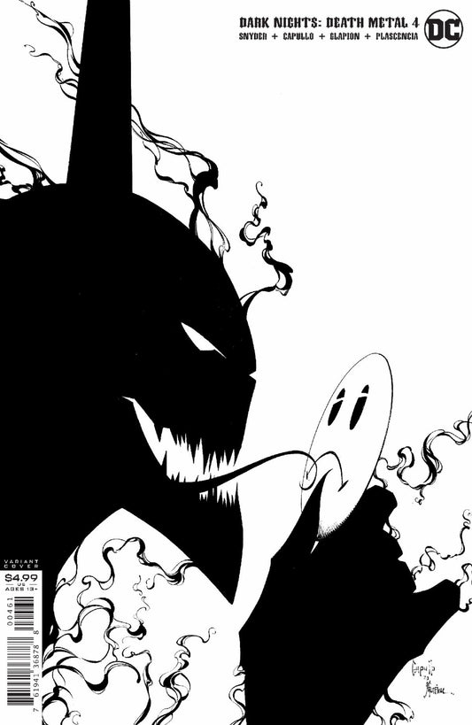 DARK NIGHTS DEATH METAL #4 (OF 7) INC 1:100 GREG CAPULLO & JONATHAN GLAPION BLACK & WHITE VARIANT 2020 Dark Nights DC COMICS   