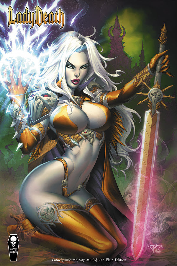 LADY DEATH CATACLYSMIC MAJESTY #1 (OF 2) ELITE EDITION 1:10 VARIANT 2022 comic book COFFIN COMICS   