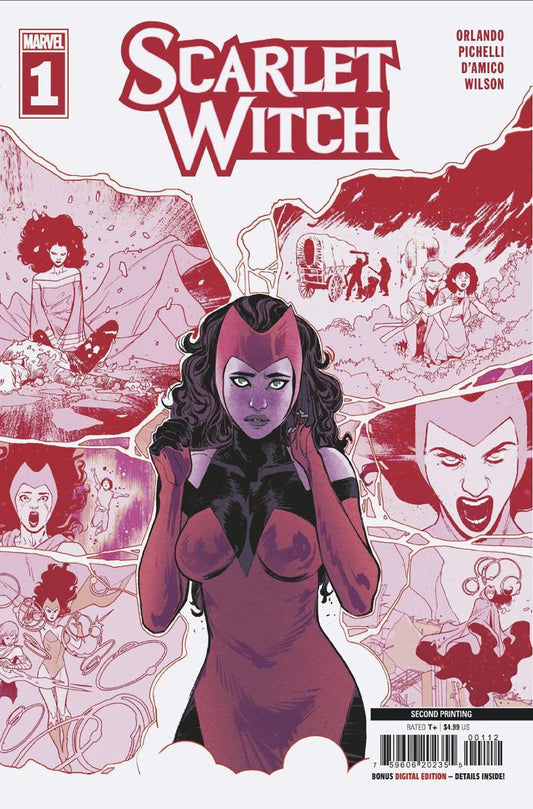 SCARLET WITCH #1 PICHELLI 2ND PRINT VARIANT 2023 Scarlet Witch MARVEL COMICS   