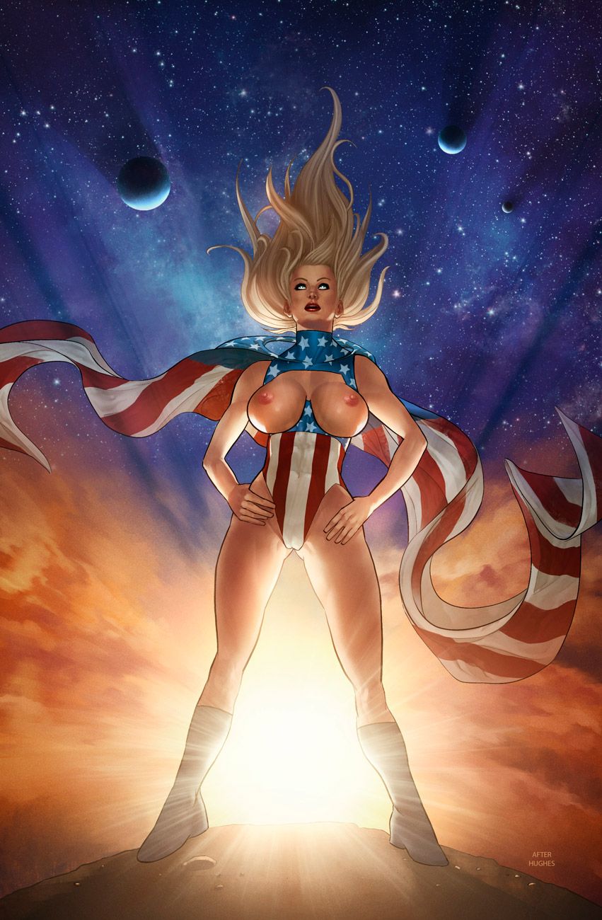 PATRIOTIKA UNITED #1 SSCO CM GASTON HOMAGE VARIANT Patriotika MOUNT OLYMPUS VIRGIN EXPOSED RISQUE  